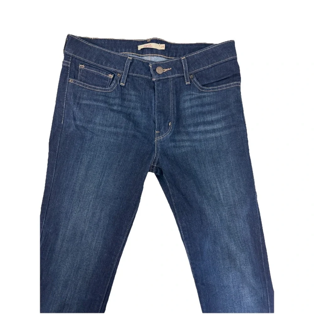 Levi's 712 Slim Jeans Women 28 Dark Wash Denim Premium Mid Rise Stretch